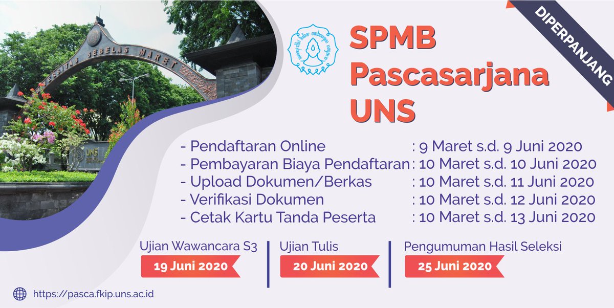 Pendaftaran 2021 jadwal uns SPMB UNS