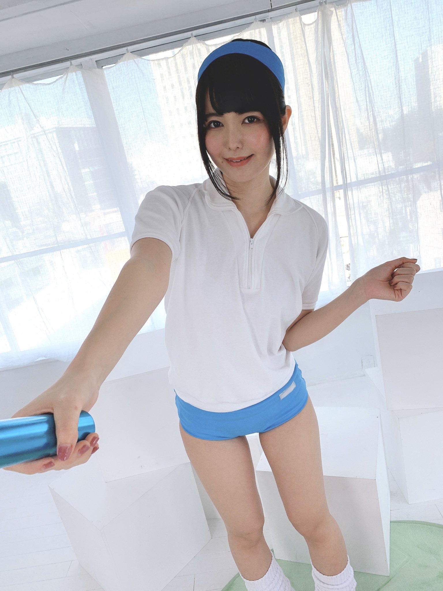 ラブポップブルマ 📸撮影速報❤️ 本日のモデルは、九条ねぎちゃん✨ 懐かしの衣装シリーズ❗️ ブルマですよ！ブルマ！  はちまきもよくお似合いですね😍 https://t.co/FZDNvcYhl5 #ラブポップグラビア #グラビア #コスプレ #cutegirl  #撮影速報 #九条ねぎ ...