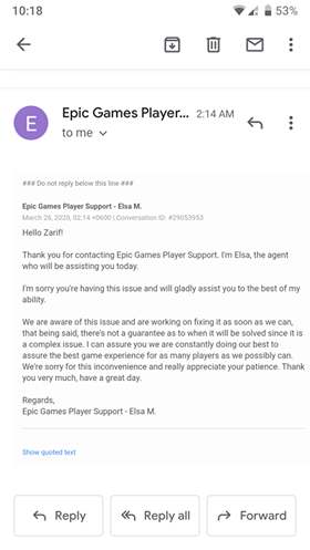 hasin_zarif03's tweet image. Just got this response #middleeastserver #bringbackseaserver