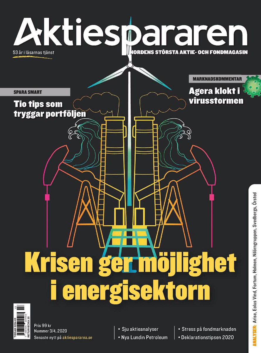 Sundainvest's tweet photo. Nytt nummer i tuff tid. Coronakrisen sätter ton. Energitema i en stressad bransch. Läs om Lundin Petroleum &amp; Tethys, skogsbolaget Holmens gröna energisatsningar samt analyser av allt ifrån vindkraftsbolag till grön energiförsörjning. Otroliga insatser av alla i teamet! https://t.co/ueFJHQV8Jj