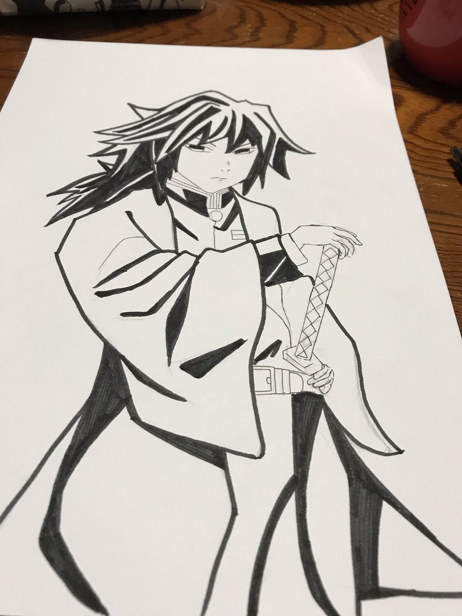 Alice_oekaki3's tweet photo. 白黒で塗ったー✍️
カラーも良いけど何か白黒の方が鬼滅っぽい🤔❓感じがしたのです🤔（カラー塗り下手くそなのもある🤢）そして模様が面倒臭いのぉー😭
#鬼滅の刃イラスト
#冨岡義勇
#イラスト練習
#イラスト好きな人と繋がりたい 
#イラスト初心者 https://t.co/KjLy1LP898