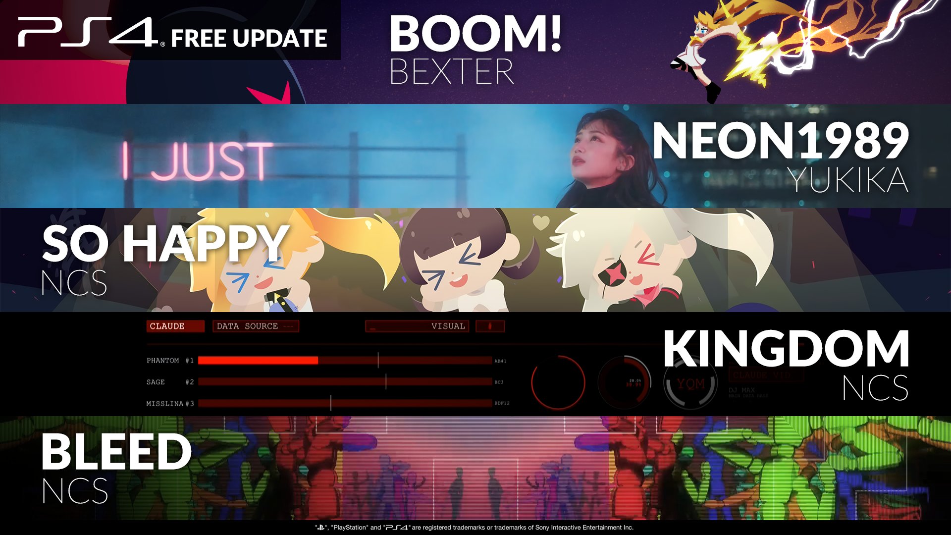 Djmax 日本公式 Ps4版dlc情報 お待たせしました Ps4版 Djmax Respect のdlc V Extention Pack と Emotional Senseパック の詳細が到着 Steamで配信された 8曲はもちろん さらにvの新曲5曲が無料アップデートで追加決定 もうしばらく