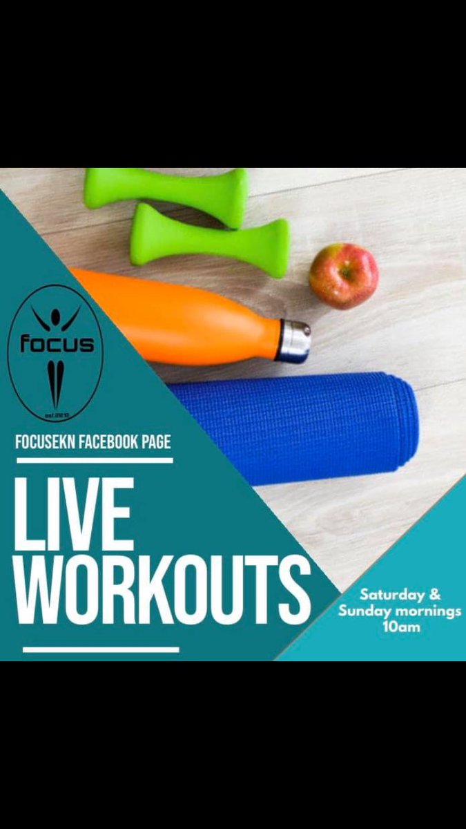 😀 Live Focus weekend home workouts starting Saturday and sunday morning at 10am on our FACEBOOK PAGE:Please please share this with as many people as you can 💯. Share it on your stories, your wall, your Twitter, whatsapp and  emails ✅ 

#TogetherAtHome
