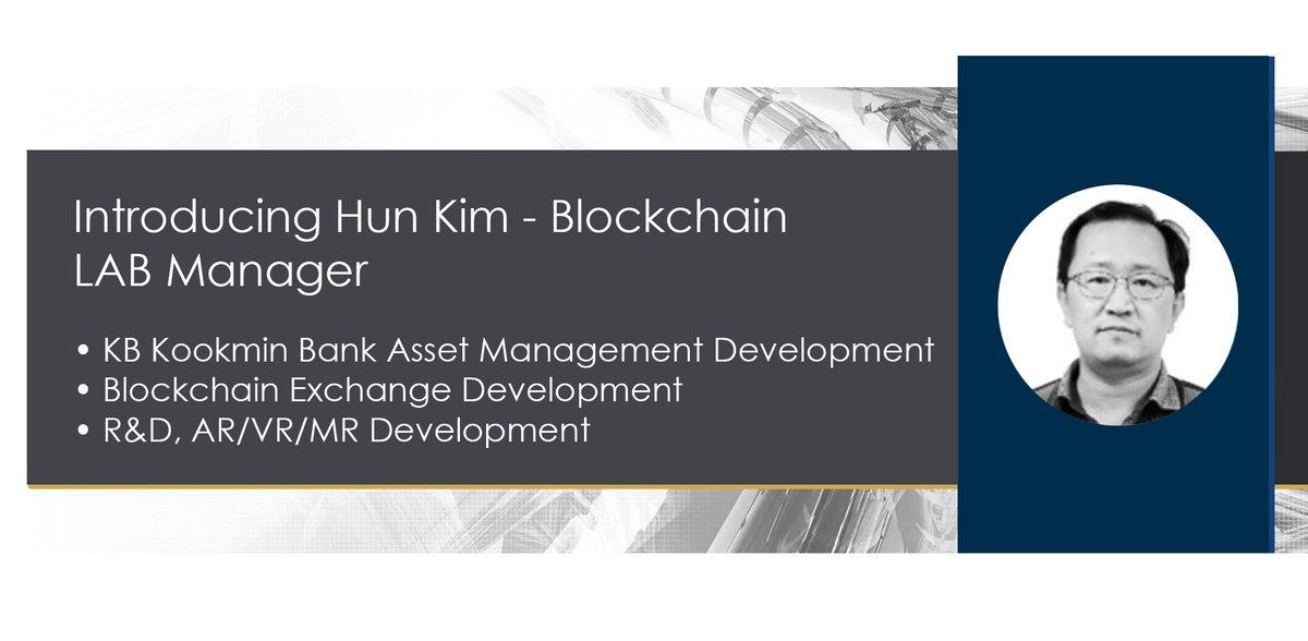 crosscvp's tweet photo. Hun Kim - Blockchain LAB Manager

- KB Kookmin Bank Asset Management Development
- Blockchain Exchange Development
- R&amp;D, AR/VR/MR Development

#Blockchain #Manager #BankAsset #Development #VR #Management #AR #MR #RD https://t.co/nWmESl6zHr