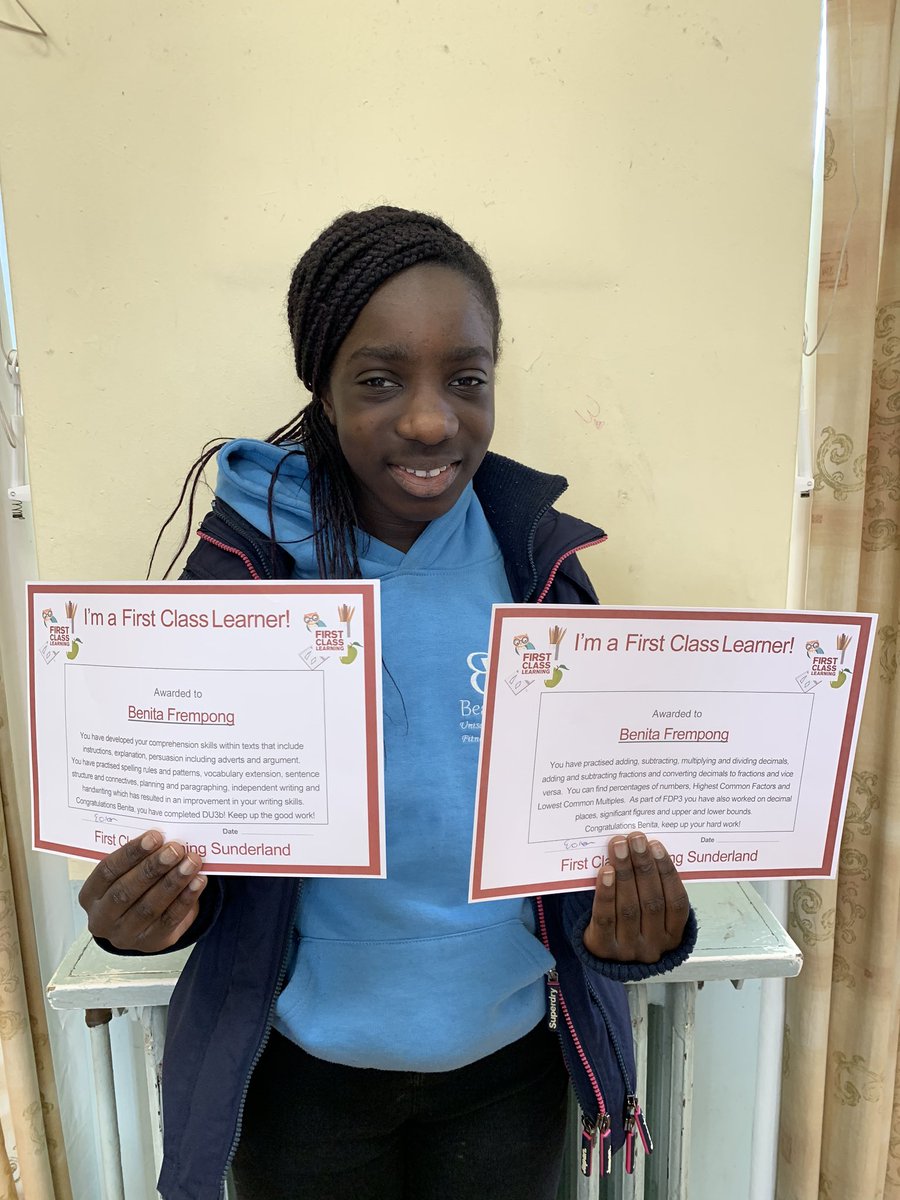 FCLdarlington's tweet photo. Brilliant Benita! #English #maths #certificate #fractions #percentages #highestcommonfactor #lowestcommonmultiple #upperandlowerbounds #significantfigures #decimalplaces #comprehension #persuasivetexts #sentencestructure #connectives #paragraphing #independentwriting #keystage3 https://t.co/wlyLH1YMed