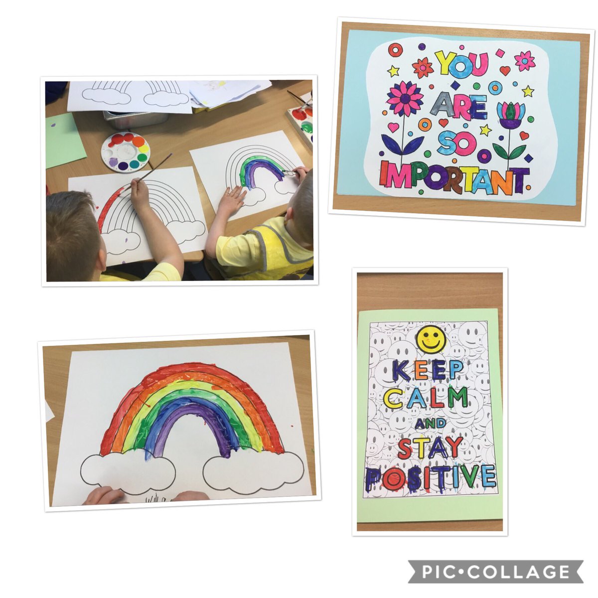 Lovely positive activities completed in hub school 🌈❤️