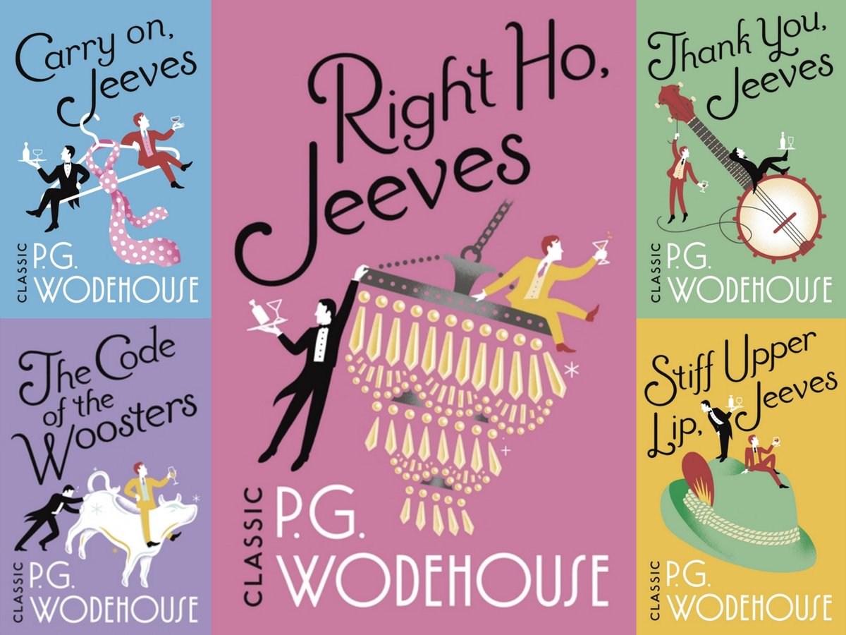 Uplifting books as mentioned on @TodaySOR. First up, P.G Wodehouse, especially his Jeeves & Wooster series. The writing is exceptional, the humour is a delight, never mean, the plots are intricate and clever, and filled with the most absurd characters who feel utterly authentic