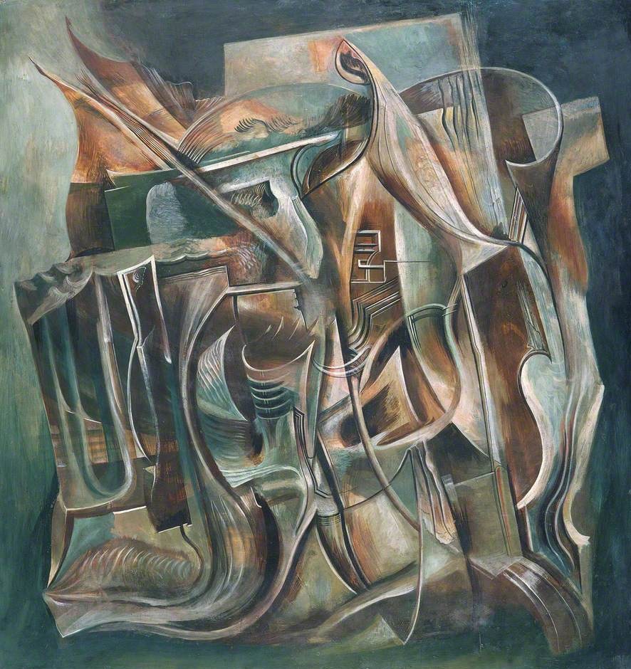 Today is  #AbstractThursday and here, to start us off, is 'Beechwood by Moonlight' (1933) by Merlyn Evans. Is it abstract? Is it figurative? Inspired by woodland walks in Rutherglen, Evans called it an "abstraction of lyrical character", so that's for us to decide.