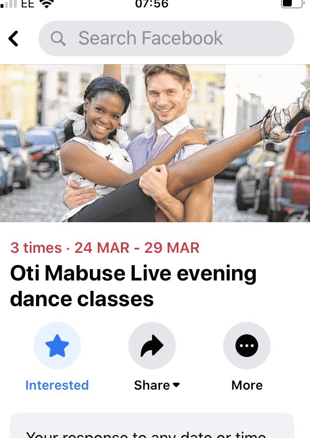 AmandaHLondon's tweet image. Calling all fellow #Dancelovers ! 
The fantastic @OtiMabuse is live streaming a #freedanceclass at 7.30 pm tonight!
That’s me sorted! See you on the #dancefloor &amp;amp; huge thanks @OtiMabuse ❤️💃🕺