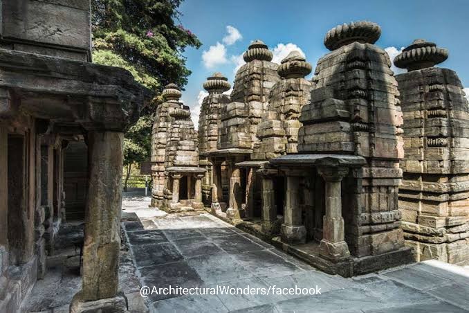 9c Katarmal Sun temple near Almora, Uttarakhand situated on the hills of Kumaon. The temple is built in Nagara style by Katyuri King Katarmalla.This temple is considered to be the 2nd significant sun temple after Konark Sun temple and the only sun temple built on hill top. 1/2