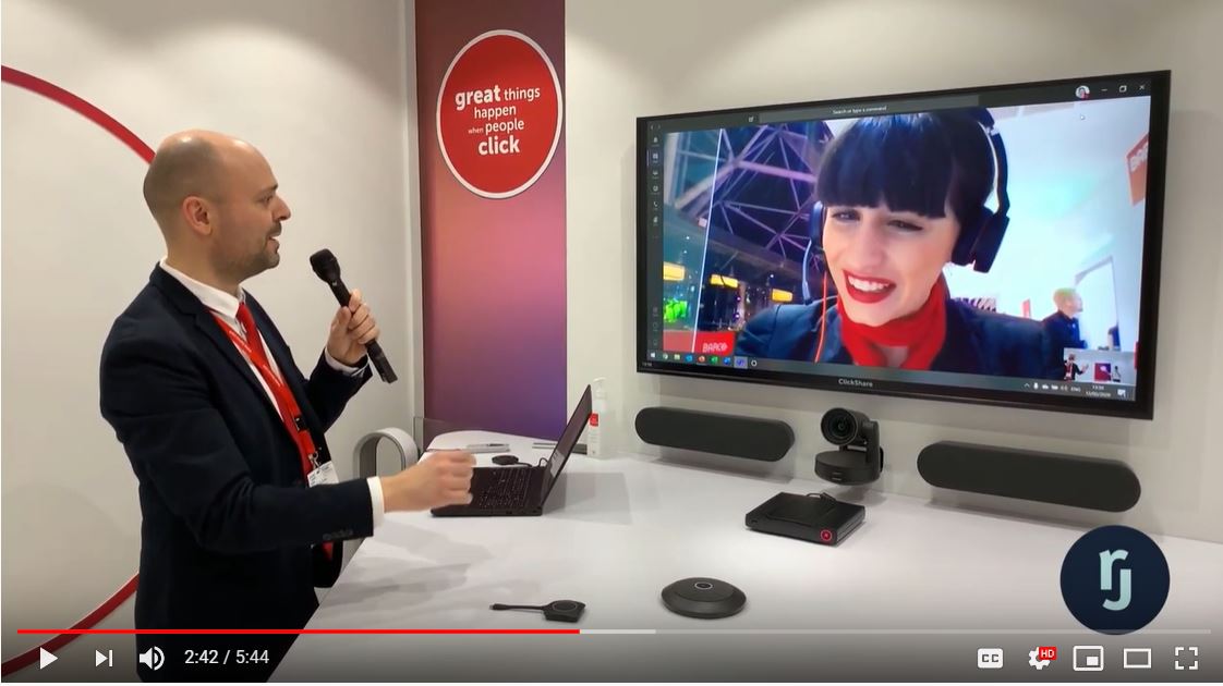 BarcoClickShare's tweet image. #ThrowbackThurday to a great demo of pur new ClickShare Conference, captured by RJ Collaborations at #ISE2020 . Check it out! bit.ly/2UdZHni