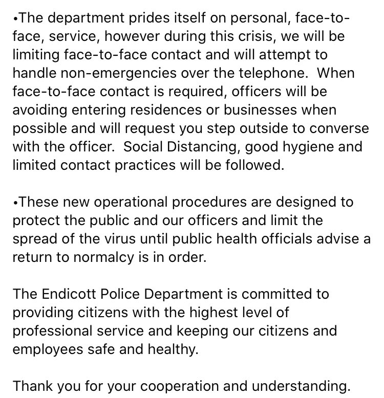 Endicott Police Department tweet media