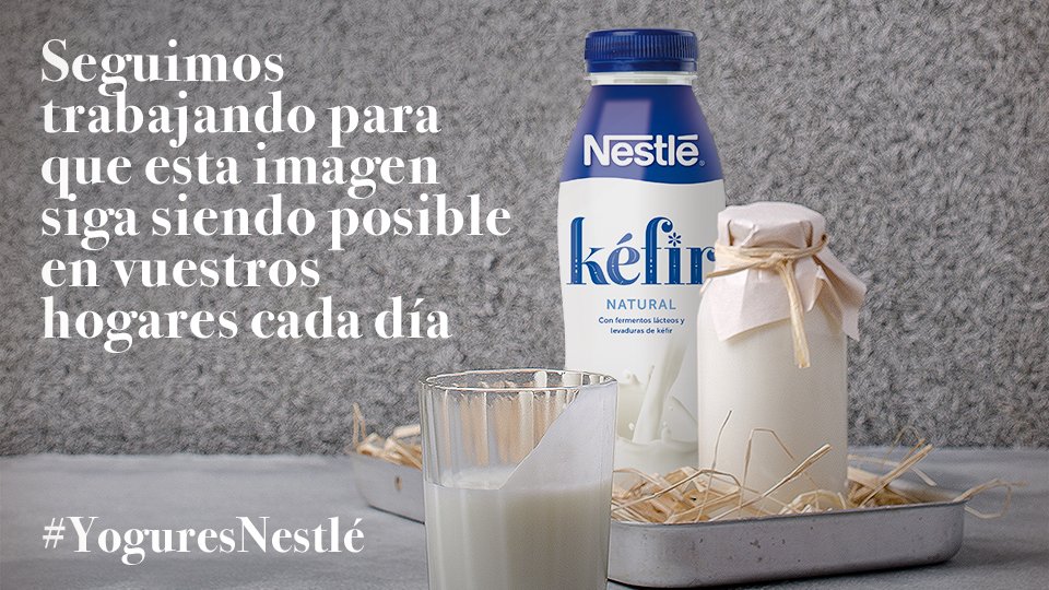 YoguresNestle's tweet photo. Seguimos trabajando para que puedas seguir disfrutando de tus yogures y postres preferidos. A ganaderos, transportistas, distribuidores, personal de tiendas y empleados de nuestras fábricas y almacenes les decimos: #GraciasHéroes 💪
#YoguresNestlé #QuédateEnCasa https://t.co/QOcXqVErMl