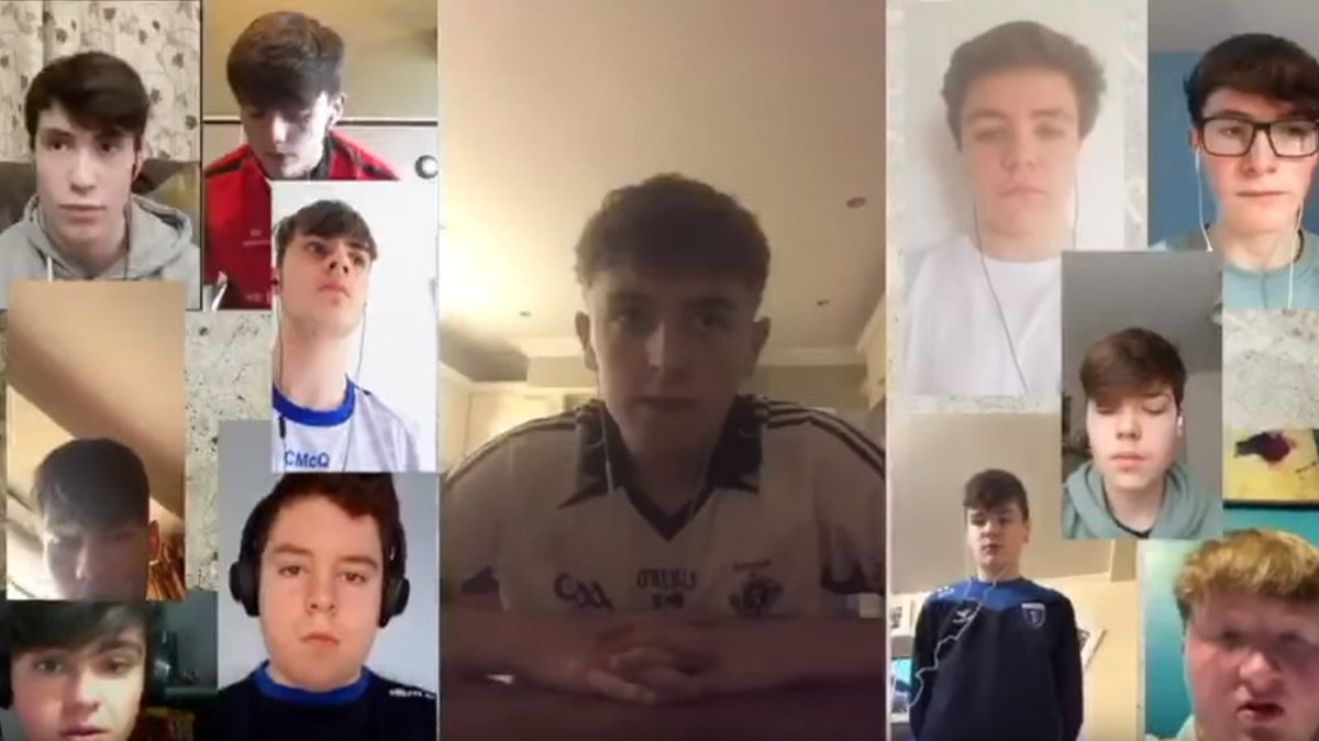 rte's tweet photo. A Co Monaghan Transition Year class due to stage a production of the famous musical Les Miserables this week has come together for a virtual performance 👏 via @rtenews  @SineadHus @stmacartans https://t.co/bXYK7wxETY https://t.co/XA4aZv96l3
