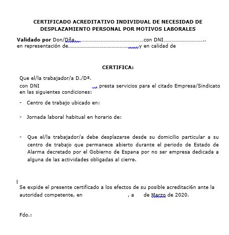 PoliciaPamplona's tweet photo. Agiliza el viaje al trabajo si te paran en un control
No es obligatorio pero es bueno que lleves un certificado indicando la empresa y el horario de trabajo
Te dejamos un modelo para que lo utilices https://t.co/B3eYdLfC65 https://t.co/2lgFCVSl0G