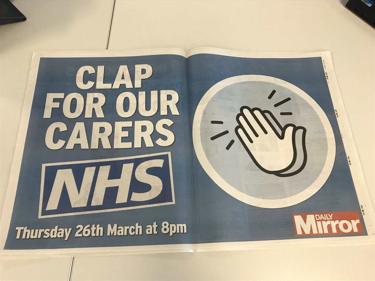 NHSEnglandMedia's tweet photo. 8pm tonight is your chance to say #ThankYouNHS 👏🏻👏🏻👏🏻 https://t.co/khtvAREgRg