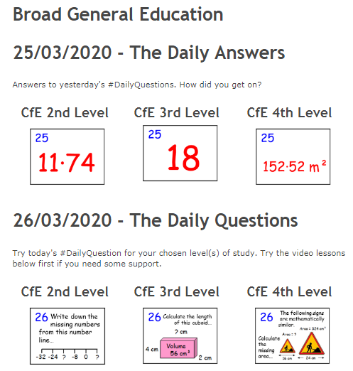 ** Calling all #HomeLearners** Day 4 - 26/03/2020. Today's #CfE #BroadGeneralEducation questions have been posted along with corresponding video lessons and answers to yesterday's questions. View them at cdmasterworks.co.uk/distance-learn…. Let us know how you get on! 🥉🥈🥇🎯🏴󠁧󠁢󠁳󠁣󠁴󠁿