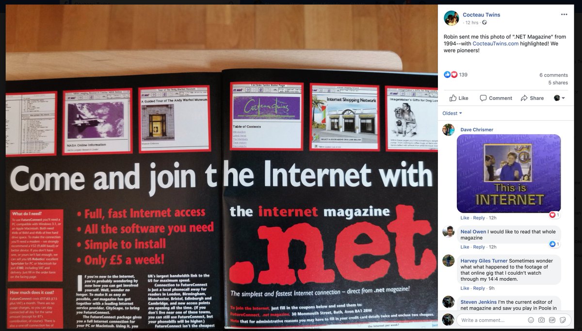 netmag's tweet photo. 1994 - the year #netmag began. And featuring the beautiful and talented #CocteauTwins. Just seen they mentioned us on their Facebook https://t.co/Ze0gBwJ5c3. Met the band in 1984 after a gig. My heart still skips a beat when I think think about it 😍 https://t.co/rOsMrIq4pU https://t.co/1zdGYK9DwW