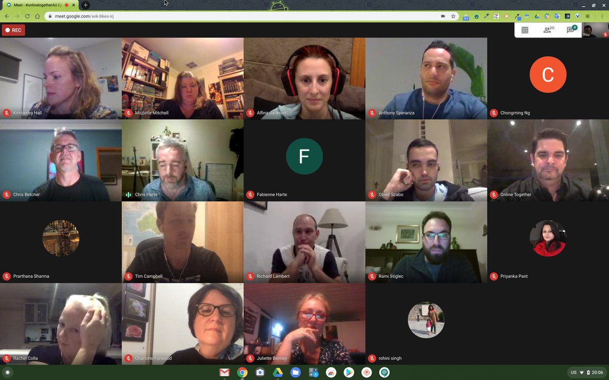 Loving this Hangouts Meets Chrome extension that puts us in the Brady Bunch view #OnlineTogetherAU #GoogleEdu chrome.google.com/webstore/detai…