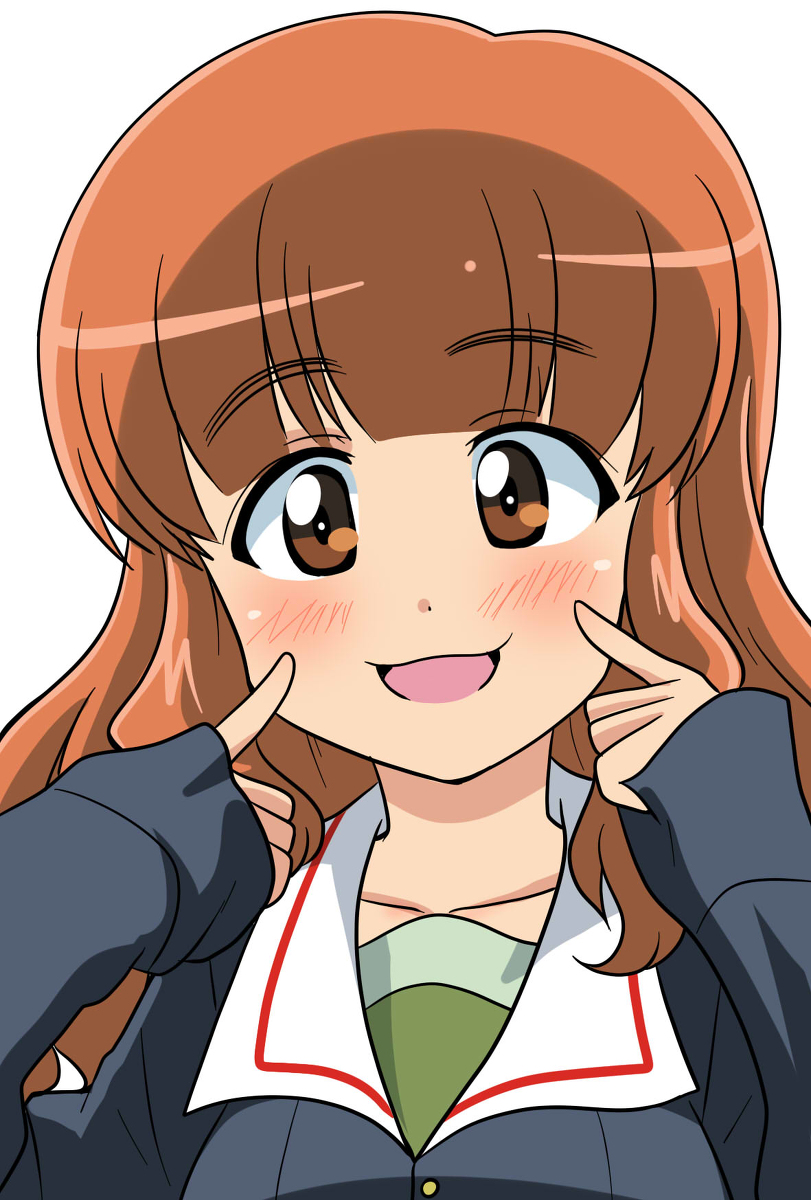 ガルパン「あんこうチーム小顔のポーズ #ガールズ&amp;パンツァー #ガルパン #秋山優」|わっく艦＠新刊メロンブックス委託中のイラスト