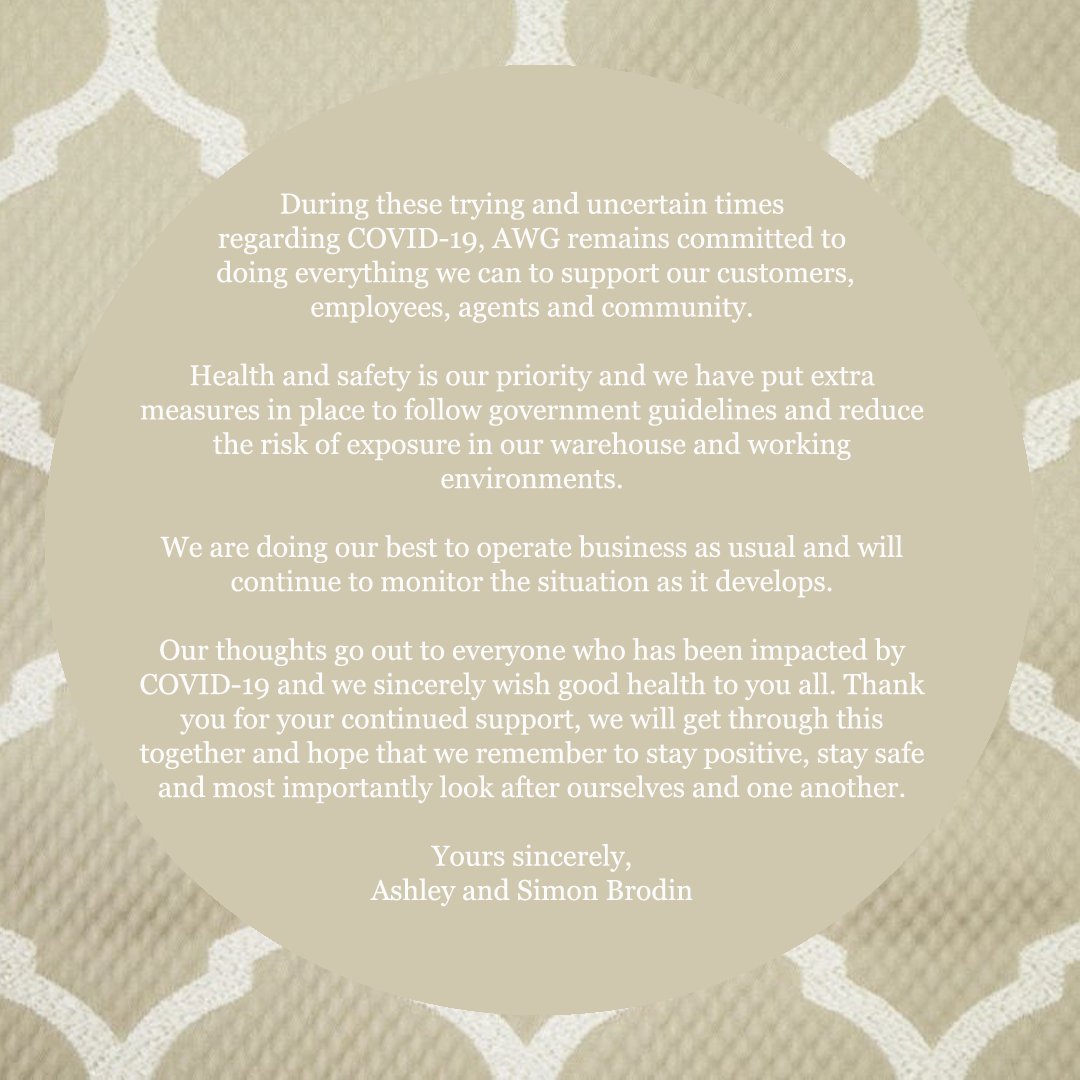 Our thoughts are with everyone during these uncertain times. Please remember to stay positive, stay safe and to look after ourselves and one another. #staysafe