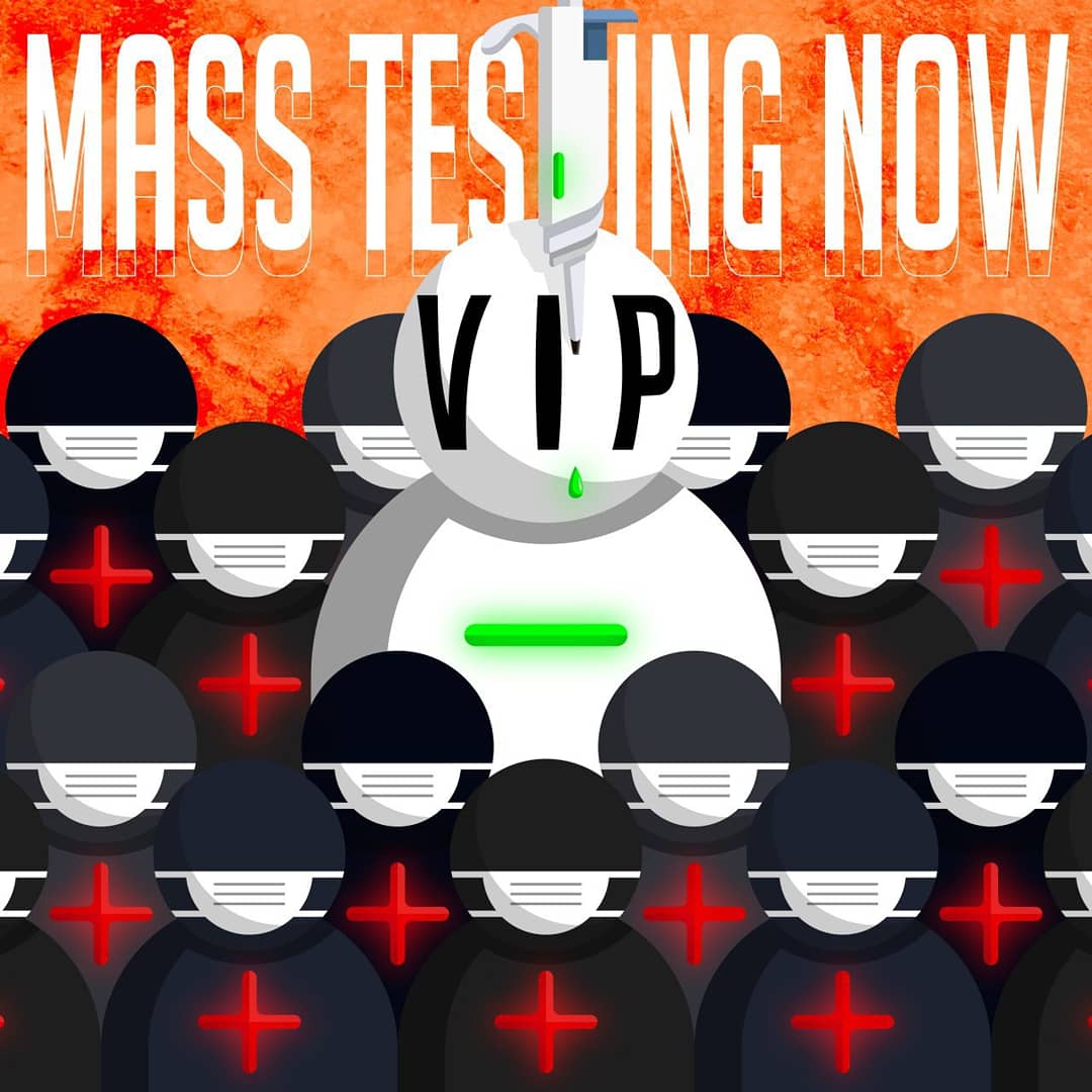 zecreates's tweet photo. UNAHIN ang mga NANGANGAILANGAN. Mga FRONTLINERS, PUI/PUM at MASA ang PAGLAANAN.
Magsakripisyo para sa BAYAN, hindi isakripisyo ang BAYAN.
Para malaman ang totoong bilang ng apektado. Para malaman kung ilan ang kailangan ng saklolo.
#NOTOVIPCOVIDTESTING!
#MassTestingNow https://t.co/dRAkWhDVoB