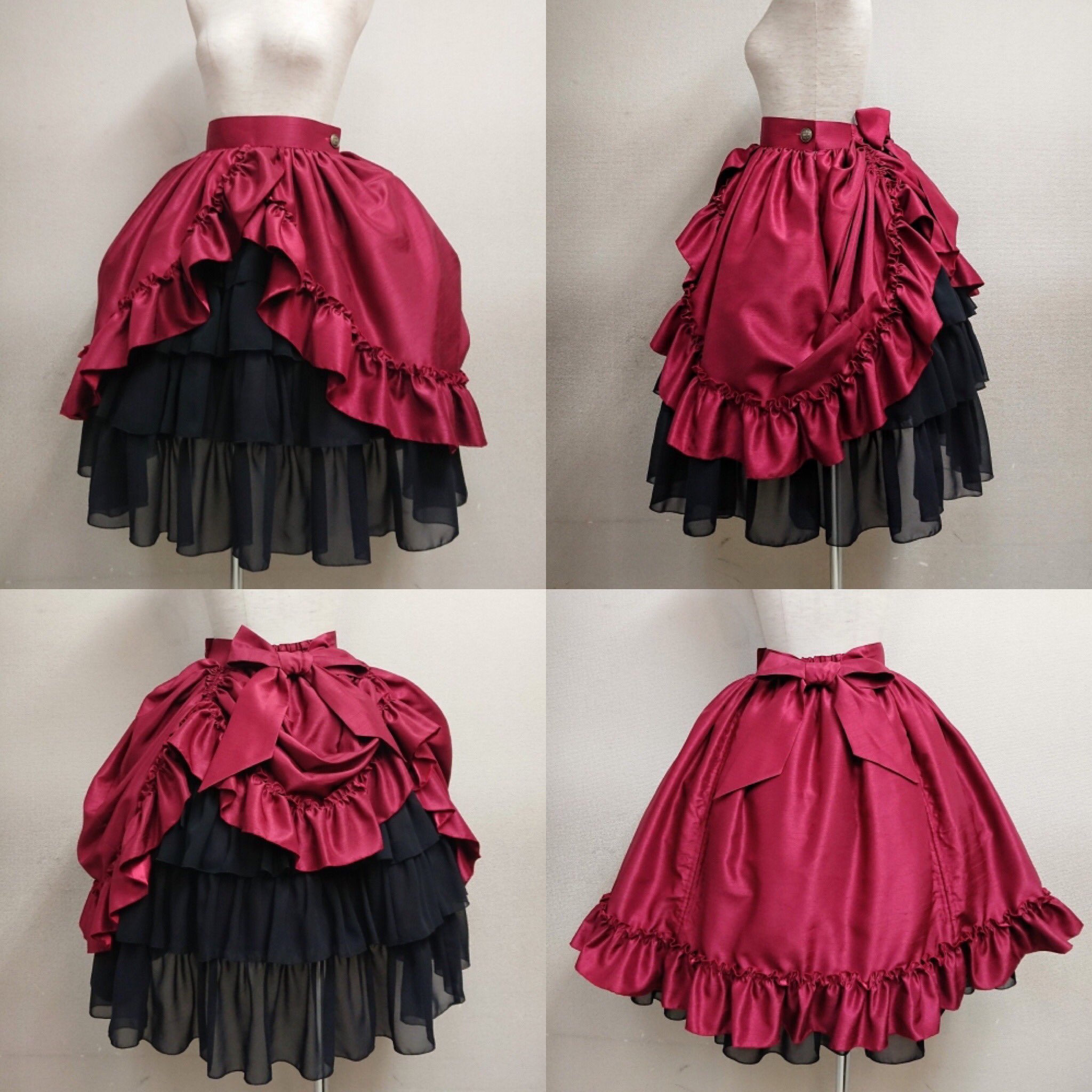 ATELIER BOZ/アントワネットスカート ブラック×ホワイト バッスル Alpstola