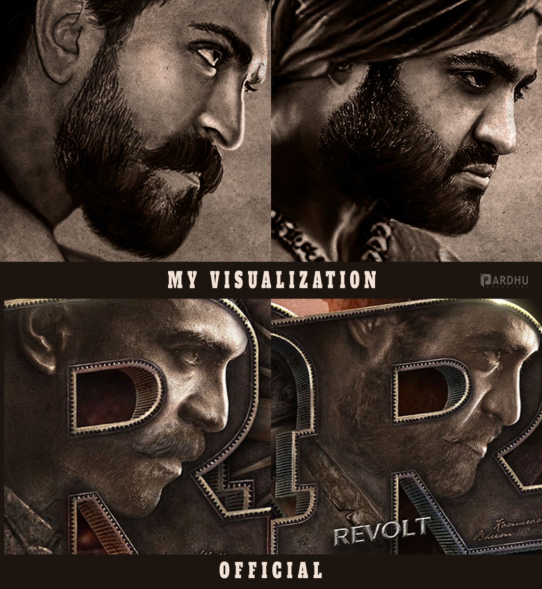 Pardhu_creative's tweet photo. work progression
Concept poster @RRRMovie
design @Pardhu_creative
#RRRFanArt
#RRRMotionPosterToday #SeethaRAMaRajuCHARAN
#KomaramBheemNTR
@ssrajamouli @tarak9999
#SeethaRAMaRajuCHARAN
#RRRMovie #RoudramRanamRudhiram
#RamCharan #RRRTitleLogo #RRRFirstLook https://t.co/na3hbyYqsH
