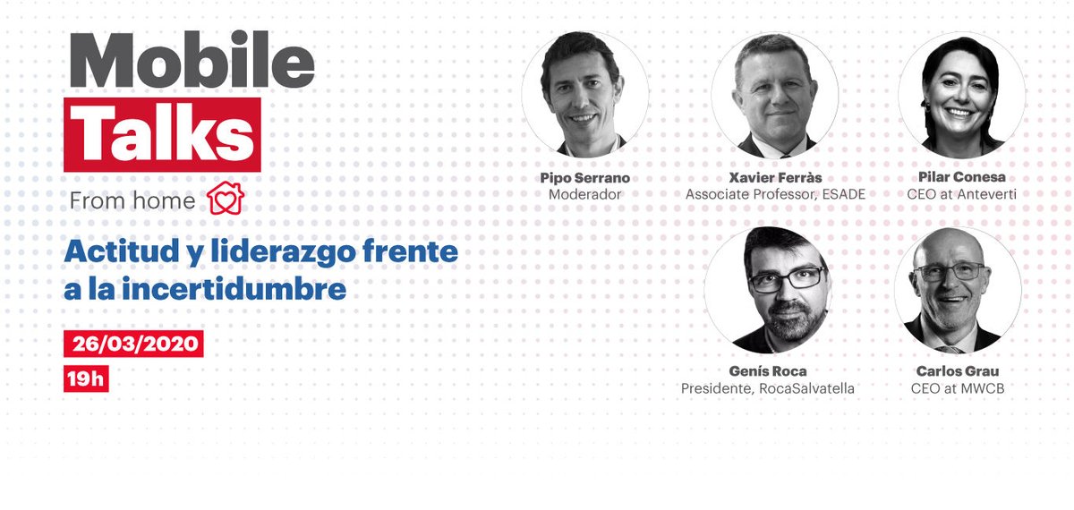 PilarConesa's tweet image. Esta tarde participo en #MobileTalks virtual: 
"Actitud y liderazgo frente la incertidumbre", con @carlosgraulara @XavierFerras @genisroca
 en un debate moderado por @piposerrano

Participa desde casa 👉
mobileworldcapital.com/es/mobiletalks/?