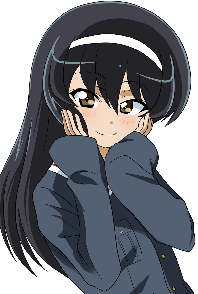 ガルパン「あんこうチーム小顔のポーズ #ガールズ&amp;パンツァー #ガルパン #秋山優」|わっく艦＠新刊メロンブックス委託中のイラスト