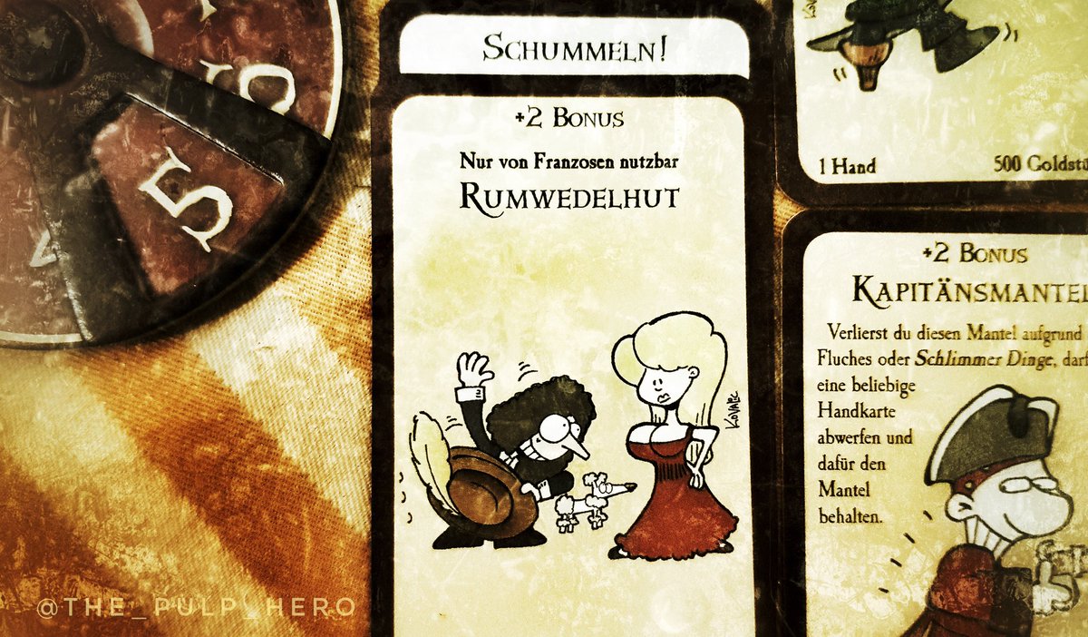 the_pulp_hero's tweet photo. Den Ruf seines Gegners nach Parley beantwortete der Pirat mit einem theatralischen Schwenken seines Hutes. Dass er auf diese Weise besser seine Steinschlosspistole greifen konnte, spielte bei den nachfolgenden Ereignissen natürlich keinerlei Rolle.
#Munchkin #Freibeuter #MiniPulp https://t.co/W7ZZngVUju