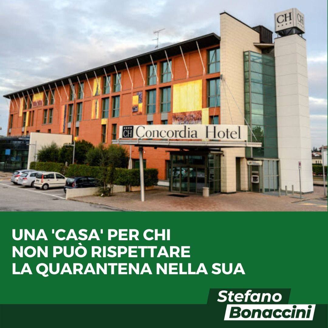 A San Possidonio, nel modenese, da ieri l’albergo Concordia Hotel è attivo per accogliere solo #cittadini positivi al #Covid19 ma asintomatici che devono rispettare la #quarantena senza disporre delle condizioni di sicurezza a #casa propria. Presenza costante operatore sanitario.