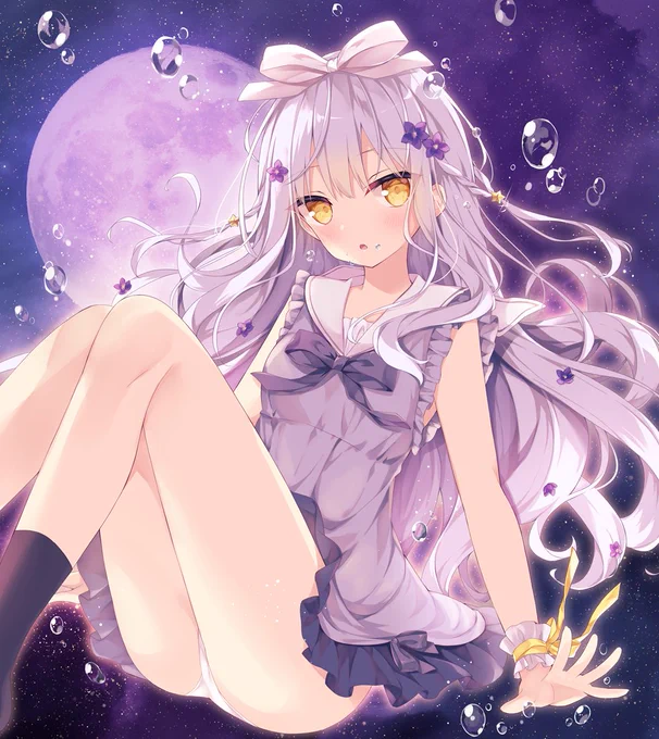 ブルームーンというカクテルの擬人化ちゃんです?? 