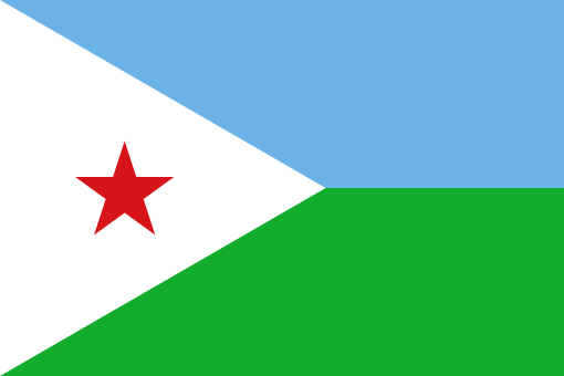 Djibouti. 7/10. Adopted in 1977 following independence from France. The blue stands for both the sky and for the Issa Somalis. Green represents the everlasting green of the earth and the Afar people. The white stands for peace and the red blood shed by the martyrs of independence