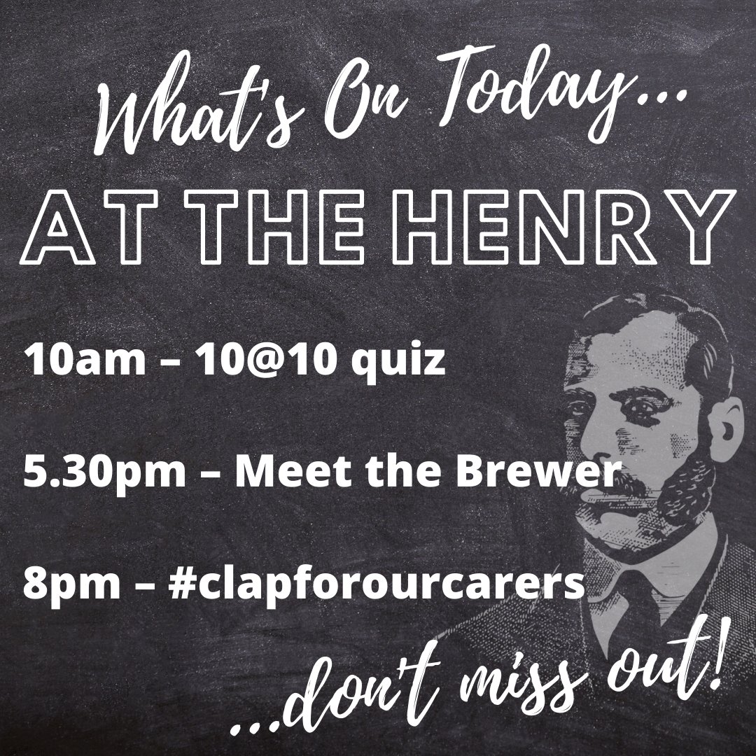At a loose end today? Join us at The Henry our virtual pub est.18.03.20 ...lots of people, all keeping each other company with events throughout the day and end the day with #clapforourcarers #ThursdayMotivation #StayHomeSaveLives facebook.com/groups/thehenr…