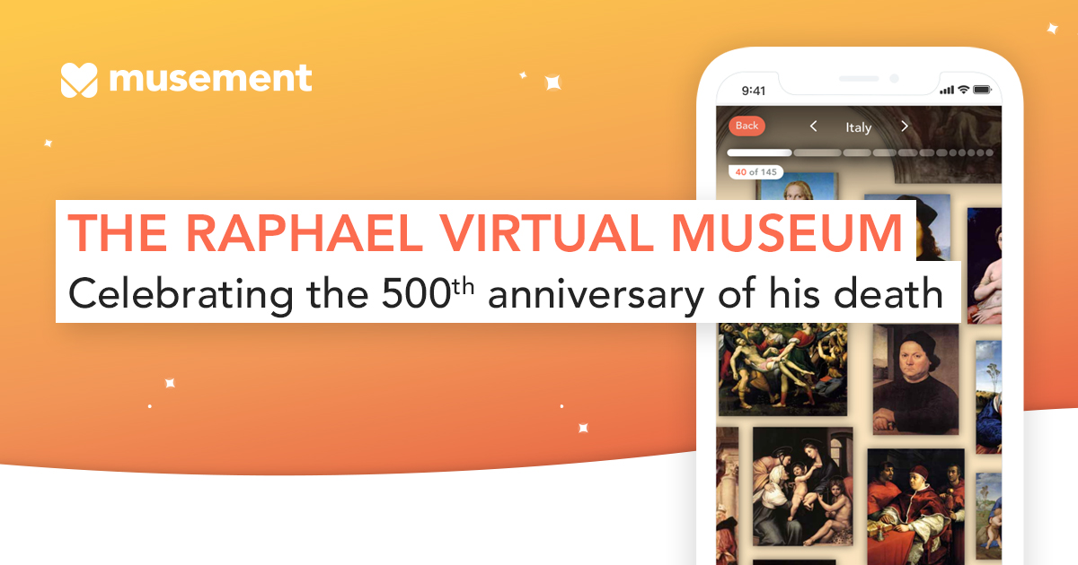 Musement's tweet photo. If you can't go to a museum, let the museum come to you! 🖼

In a time when it's essential to stay at home, we're celebrating the 500th anniversary of #Raphael's death with a global #virtualmuseum dedicated to his great works! 

👉 https://t.co/5FZTc9ooGS

#Musement #stayhome https://t.co/zOGspROuJM