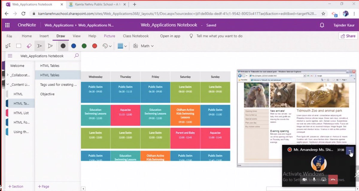 pkdhillon08's tweet photo. Sheer #Creativity defines @coteaching by @fallencreator_ & @tkaur2210 #WebApplication #MockSession #remotelearning Sharing their Screen & blending well #SoCasual & #SoEffective #SchooWebsite #DIY #portfolio #Rows #Columns @sparvell @MicrosoftEDU @KaranSh44507642 @harpreetmehta23 https://t.co/ujHEP0eIAX