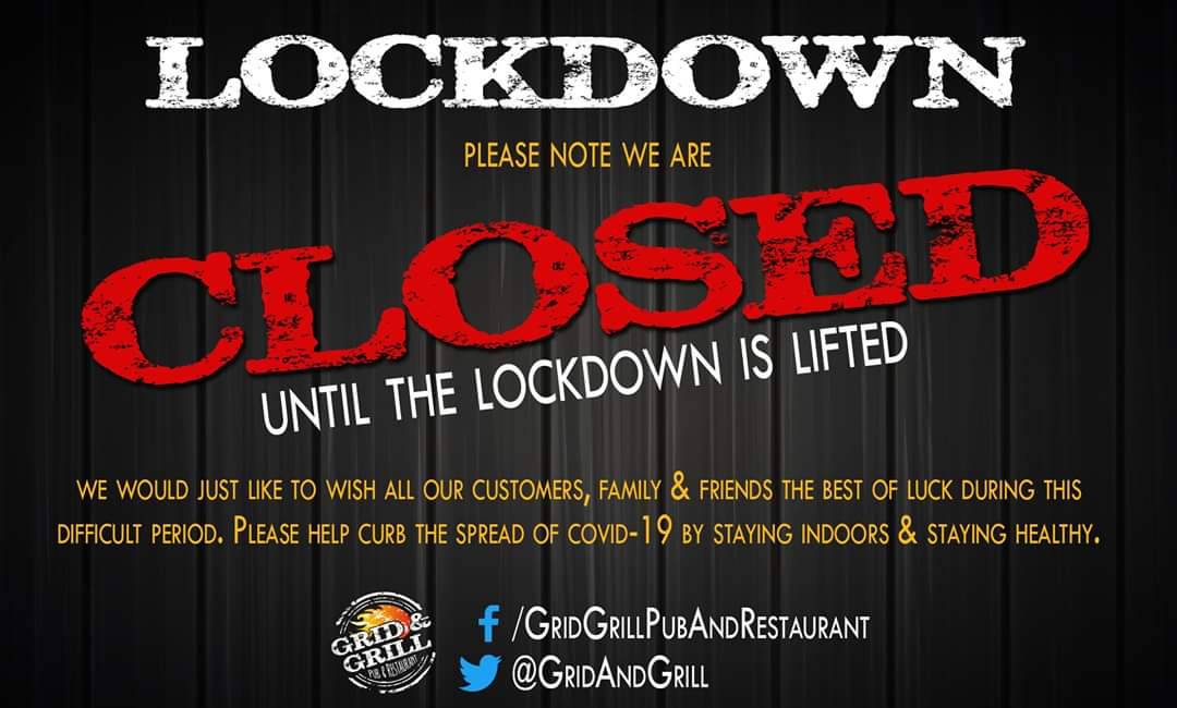 🔒 LOCKDOWN 🔒

Please note we are CLOSED until the lockdown is lifted. We would like to wish all our customers, family &amp; friends the best of luck during this difficult period. Please help curb the spread of Covid-19 by staying indoors &amp; staying healthy.