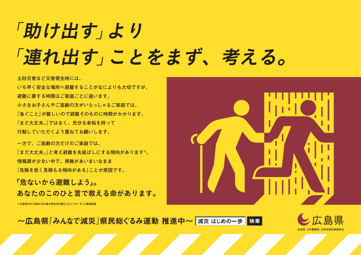 ট ইট র 広島県 土砂災害警戒区域等の指定完了 基礎調査実施計画 に基づく土砂災害警戒区域等の指定が3月26日に完了しました いざという時に命を守るための適切な行動がとれるよう 改めて身の周りの危険な箇所を確認してください Https T Co