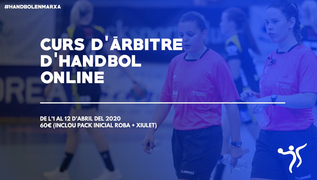 #FormacióFCH 📚 | Curs Àrbitres Setmana Santa Online

👉 De l’1 al 12 abril del 2020
👉 1 Sessió Presencial
👉 60€ (inclou pack inicial roba + xiulet)

📝 Info: bit.ly/3dxopbl