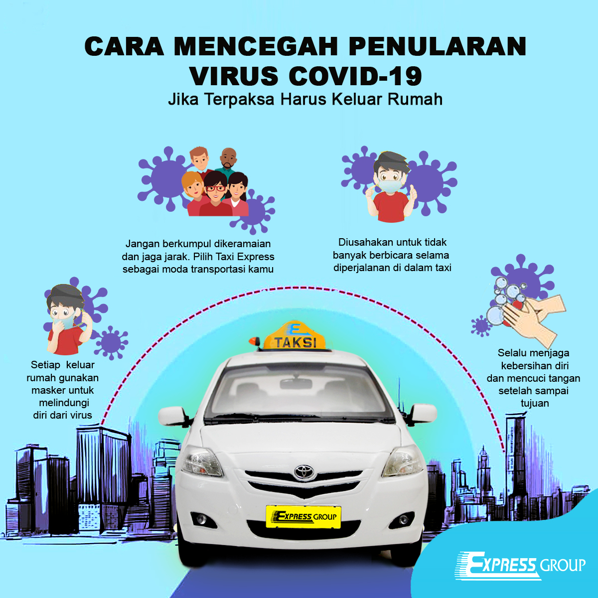 Yuk ikuti langkah ini jika kamu terpaksa harus keluar rumah dengan kendaraan umum.

#cegahcovid19 #cegahcorona #socialdistancing