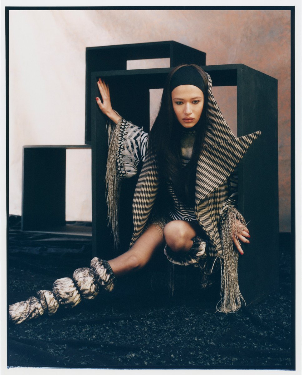 JPGaultier's tweet image. Tiny place, large imagination.
#StayHome
#GaultierParis #AW19 for @VogueArabia.
Photographed by #DanBeleiu.
Styled by #KatieEllenTrotter.