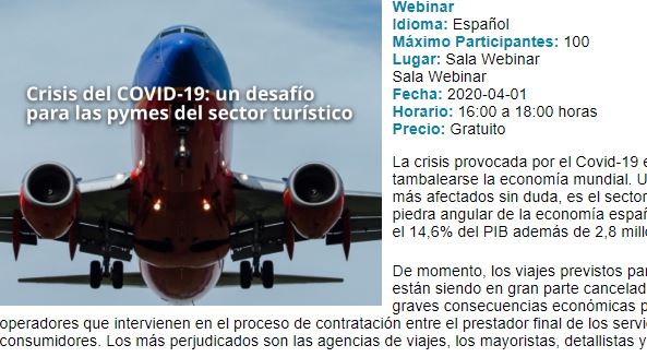 CirculoLegal's tweet photo. #WEBINAR 📹El próximo 01/04🗓️, .@FelipeGarciaCL, Socio de Círculo Legal, impartirá un WEBINAR acerca de la "Crisis del #COVID19: un desafío para las #pymes del #sectorturístico".
👉No te lo pierdas y apúntate👇
https://t.co/dNyX4162bF #Turismo #Empresa https://t.co/IHOaWKm8Oy