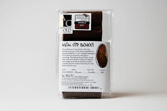 cacaoreviews's tweet photo. The Old School Milk by SOMA has to be one of the best chocolate bars out there. It is certainly one of our favorites. It has a crumbly, cookie-like texture; almost like the hardened corner edges of a brownie, (which we all know is the best part). The cho… https://t.co/kyINWtPzT1 https://t.co/fQK6ZOjUMx