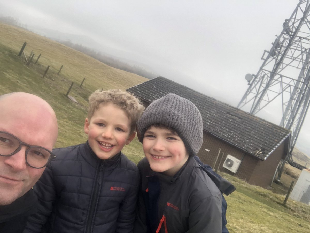 Top of the hill with the boys!