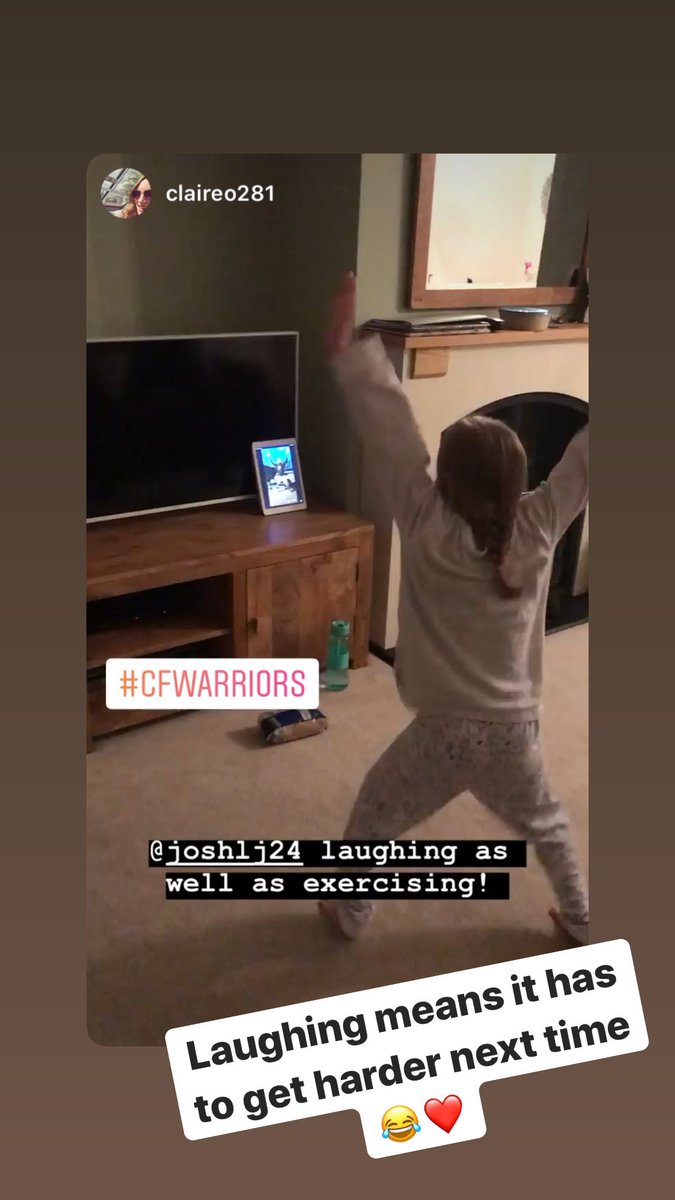 JoshLJ24's tweet photo. We had even more join in last night! Same time tonight over on https://t.co/qtU7Xi32gP 💪 #CFWarriors #IsolateTogether #CysticFibrosis https://t.co/Yp09gsSNFH