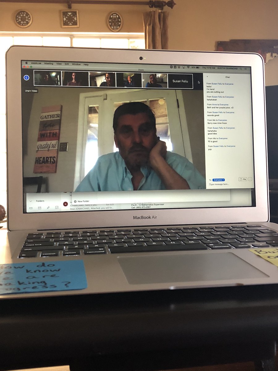 MrD_DoesMath's tweet photo. Had our first online department meeting today. Was great to see my Math peeps today. #btw #talkmath #corona @KnoxSchools https://t.co/cf32uLzSks