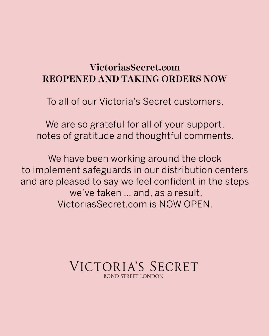 Victoria's Secret on X: Our online store is open!* As always