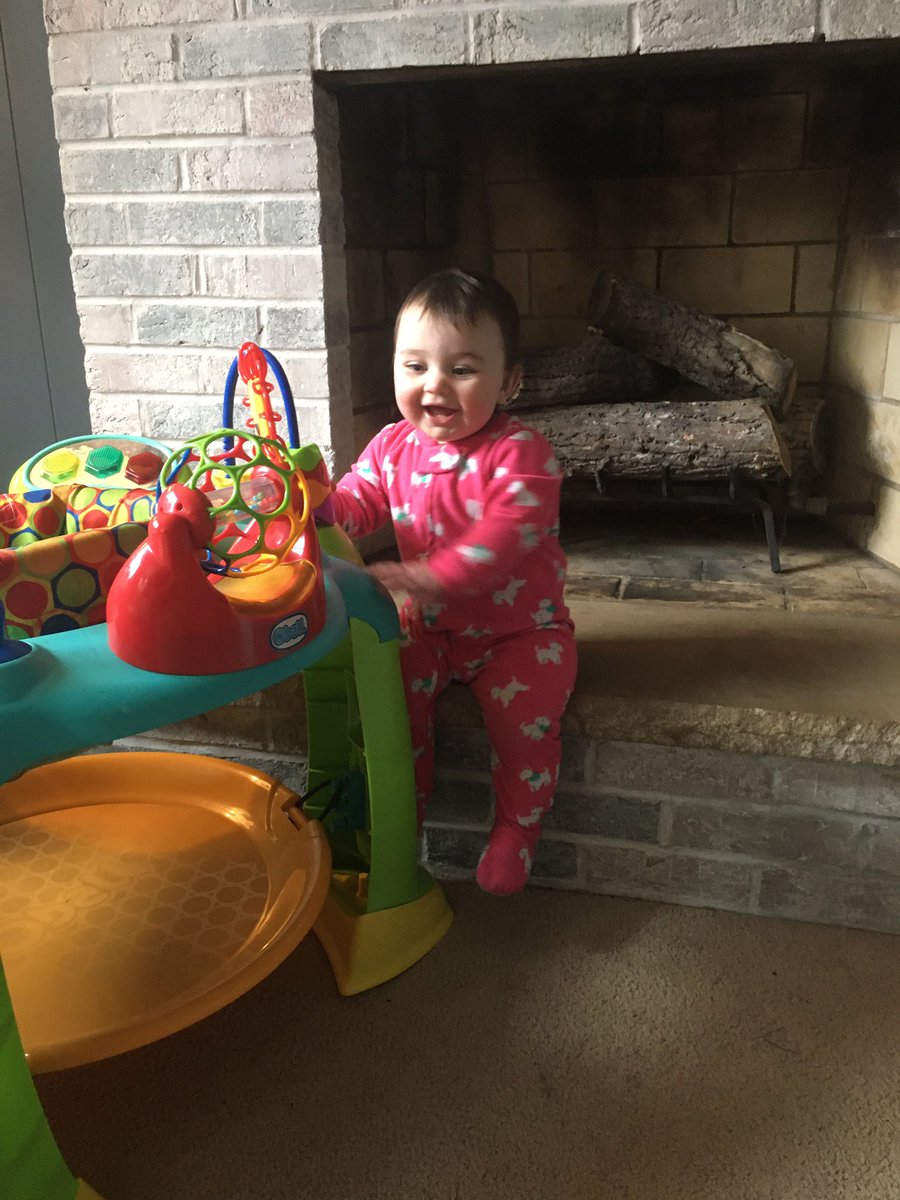 pastorhuston's tweet photo. She can’t walk yet, but she can climb. #TenMonthsOld #IntoEverything #RyleeAnne (Just FYI: We don’t use the fireplace...she isn’t burning herself!) https://t.co/G2ysBZkGL1