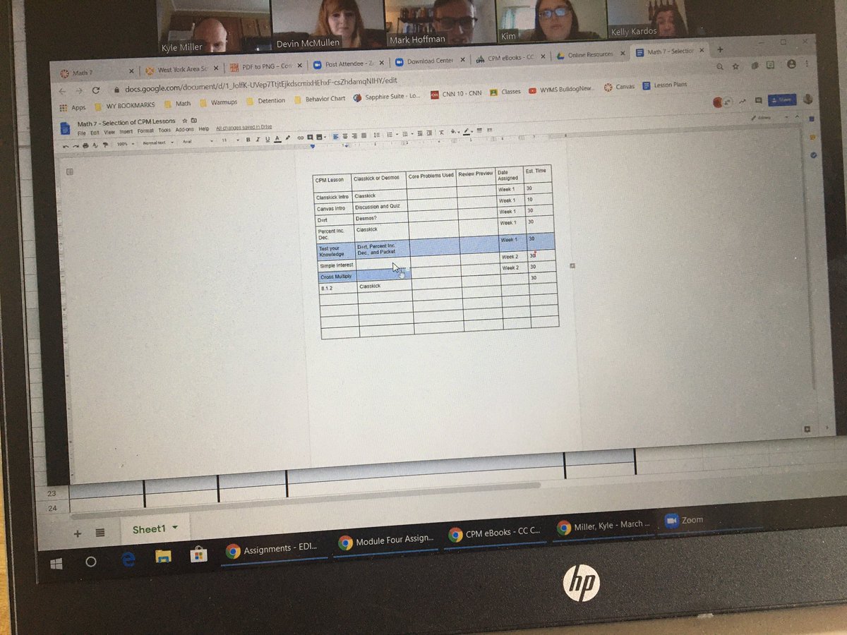MrMillerWYMid's tweet photo. “Zooming” around to get everything ready for our 7th graders. @Mrs_SnyderMath @MissDMcMullen #distancelearning #wyproud. https://t.co/kOdNShgDGc